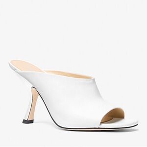 Michael Kors White Mules Sleek Design